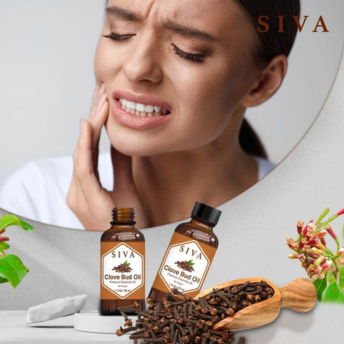 Siva Clove Bud Essential Oil - 1 Fl Oz – Natural Clove Bud Oil - for Diffuser, Face, Skin Care, Aromatherapy, Hair Care, Scalp and Body Massage - ...
