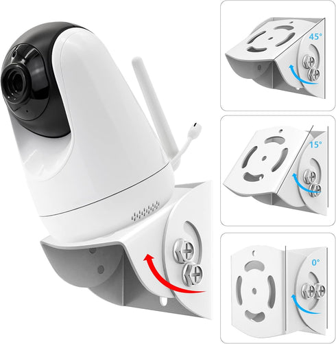 2 Pack-Adjustable Angle Baby Monitor Wall Mount for Motorola, Arlo, Infant Optics DXR-8, HelloBaby, Hellobaby Babysense Monitor Camera, Perfect An...