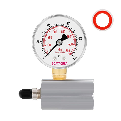 0-100psi/kpa Gas Test Pressure Gauge, 2" Dial Size, 3/4" FNPT Connection, Chrome Plated Steel Body Assembly, 3-2-3% Accuracy…...