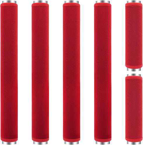 ZAWAGIIK 6Pcs Refrigerator Door Handle Cover Washable Kitchen Appliance Decor Handles Fridge Oven Microwave Dishwasher Antiskid Protector, Keep Off Fingerprints Food Stains (Red)