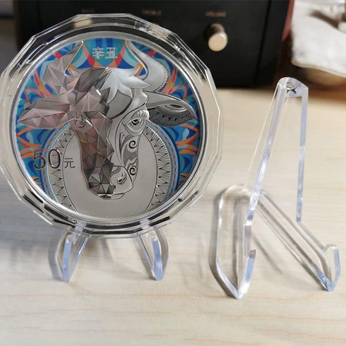 30 Pieces 2.12 Inches Mini Card Stand, Card Display Stand, Trading Card Stand, Challenge Coin Display Stand, Coin Holder for Displaying Coin, Meda...