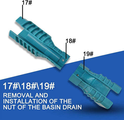 24 in 1 Faucet and Sink Installation Tool, Multifunction Plumbing Faucet and Sink Installation Wrench Water Pipe Wrench for Toilet/Sink/Kitchen Pl...