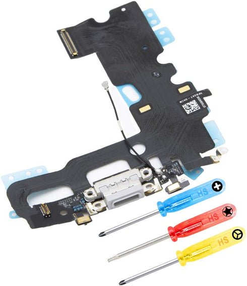 MMOBIEL Dock Connector Compatible with iPhone 7 2016 - Charging Port Flex Cable - Headphone Port/Microphone/Antenna Replacement - Incl. Screwdrive...
