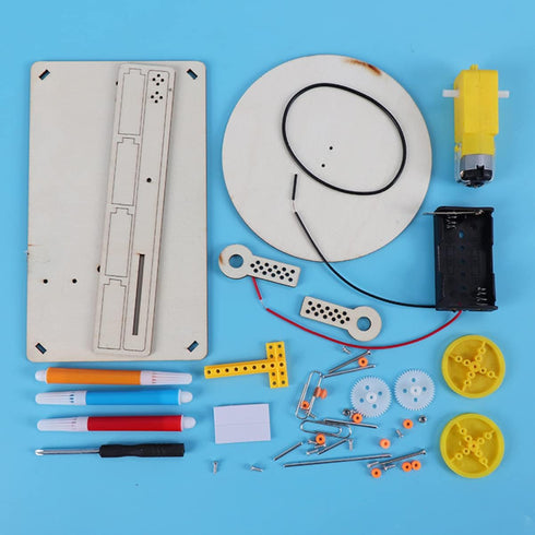 NUOBESTY Model Kit Robotics Kit Robot Toys Indoor Playset Physics Experiment Toy Early Education Toy DIY Electric Plotter Assembled Electric Plott...