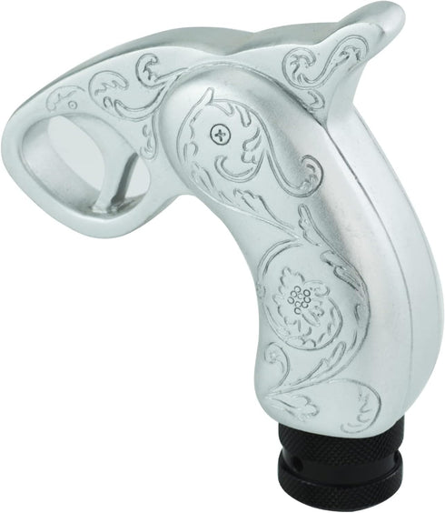 Grip Handle Shifter Handle Knob Heavy Resin Car Gear Shifter Lever Stick for Most Manual Automotive Vehicles (Silver)...