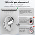 Open Ear Bluetooth 5.4 Earbuds,IPX6 Waterproof Air Conduction Headphones,50H Playtime,Ergonomic Ear Hook,Built-in Mic,LED Display Charging Case,Sp...