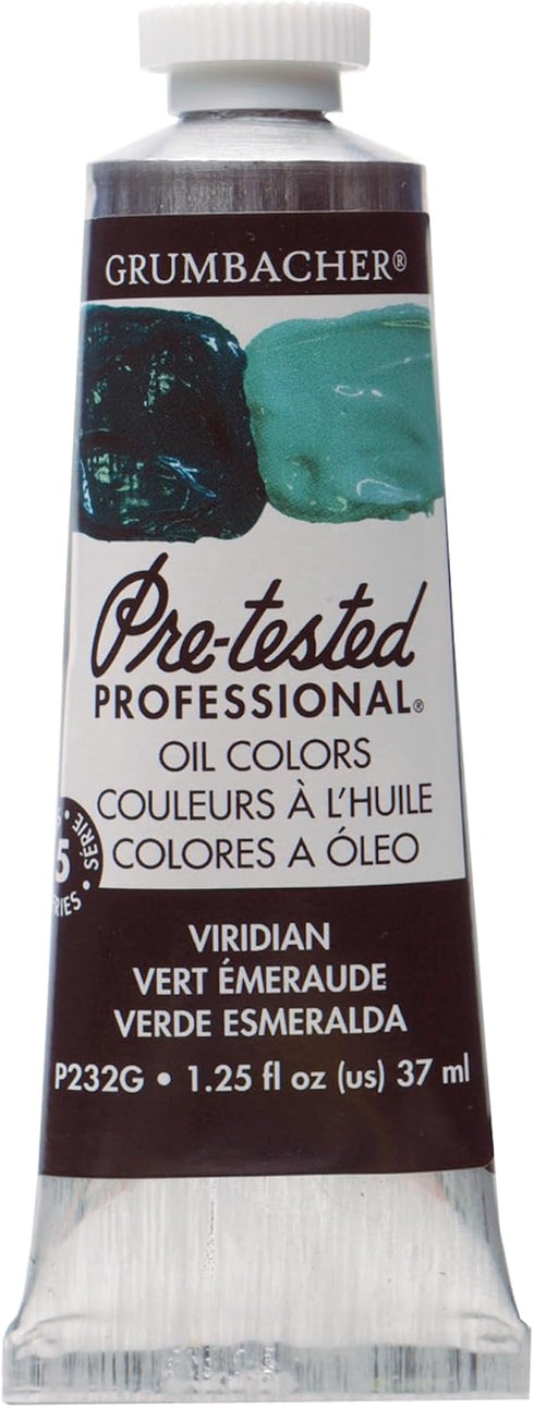 Grumbacher Pre-Tested Oil Paint, 37ml/1.25 Ounce, Viridian (P232G)...