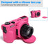 Camera Case for Canon Powershot G7 X Mark III Digital Camera, Silicone Soft Camera Case with Button Marker Removable Lens Cover Protective Body Sk...