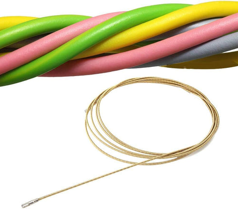 Electrical Wire Threader, 4mm 3 Cores Cable Wire Puller Threading Tool for Right Angle Pipe, Wall Slot and Floor Conduit(5M)...