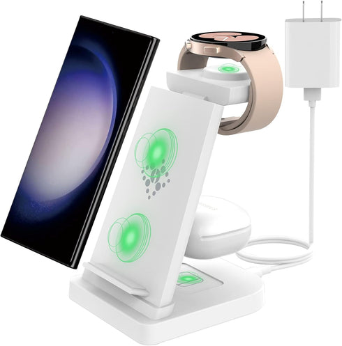 Wireless Charger Stand Charging Station for Samsung Galaxy Watch 6(Classic)/5(Pro)/4/3 Galaxy S23 S22 S21 S20(Plus/Ultra)/Z Flip/Fold 4 3 Note20 1...