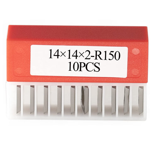 14mm Square Carbide Inserts Cutters Knives Blades with Radius 14×14×2.0mm-R150-30°for Woodworking Spiral/Helical Planer Cutter Head or Lathe Turni...