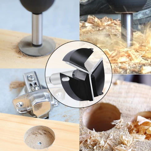 ASNOMY Carbide Forstner Drill Bit, 2-3/8Inch Upgrade 3-Cutter Forstner Bit for Hard Wood, Wood Drilling Hole Saw Set Woodworking Hinge Cutter Tool...