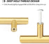 goldenwarm 2Pcs Brushed Brass Cabinet Cupboard Drawer Door Handle Pull Knob for Furniture Kitchen Hardware 6-1/4in Hole Center 8-4/5in Overall Len...