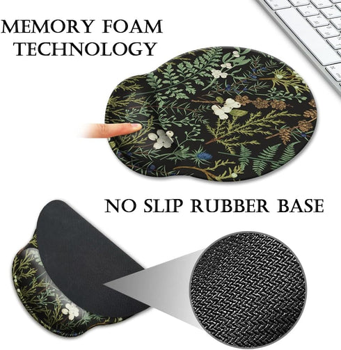 HOPONY Ergonomic,Wrist Support Gel Mouse Pad with Wrist Rest,Comfortable Computer Mouse Pad for Laptop,Pain Relief Mousepad with Non-Slip Rubber B...