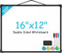 MaxGear Double-Sided Dry Erase Board for Wall, 16"x12" Hanging Whiteboard, Small White Board with 3 Markers&4 Magnets, Portable for Students - Pla...
