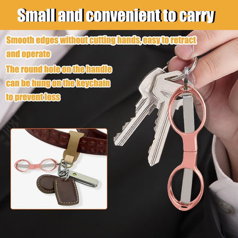 2PCS Folding Scissors, Portable Travel Scissors, Gift for Men Glasses Shaped Mini Shear Telescopic Cutter, Anti Rust Stainless Steel Scissors for ...