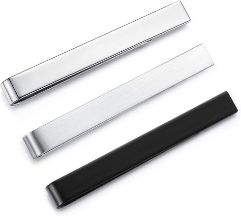 3pcs Honey Bear Mens Tie clip Set Tie Bar - Normal Size Stainless Steel For Business Wedding Gift,5.4cm...