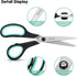 Scissors, iBayam 8" Multipurpose Scissors Bulk 3-Pack, Ultra Sharp Blade Shears, Comfort-Grip Handles, Sturdy Sharp Scissors for Office Home Schoo...