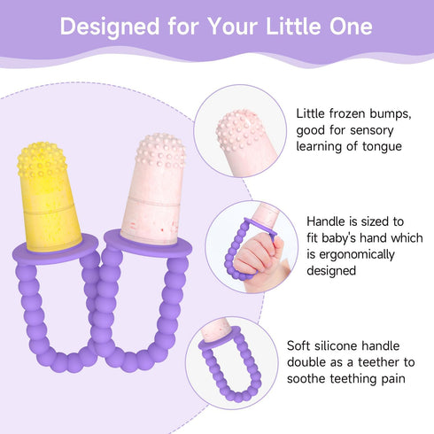 MORLIKE Baby Popsicle Molds Set, Homemade Breastmilk Popsicle Molds for Led Weaning, BPA Free Ice Pop Molds for Baby Teething Relief, Easy Release...