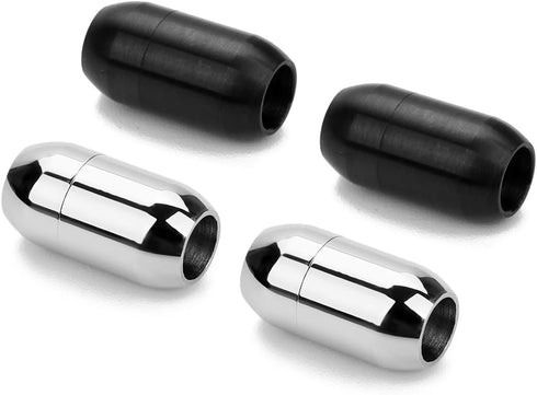 Stainless Steel Magnetic Clasp Inner Hole 3mm/4mm/5mm/6mm/8mm Glue-in Jewelry Clasp...