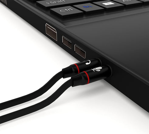 D & K Exclusives Headphone Splitter for Computer 3.5mm Female to 2 Dual 3.5mm Male Mic Audio Y Splitter Cable Smartphone Headset to PC Adapter...