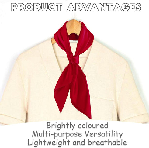 Women's Silk Feeling Scarf Satin Head Scarves, 23.5 inch Trends Scarf Breathable Lightweight Clothing Accessories...