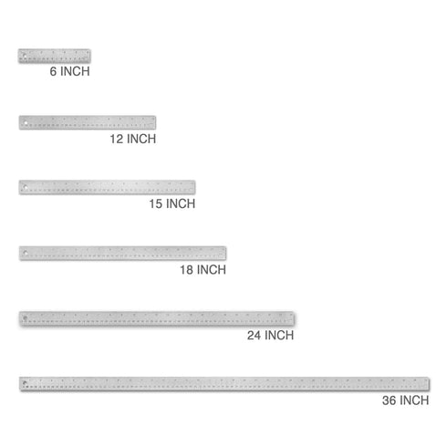 Alumicolor 8012 Flexible Stainless Steel ruler, measuring tool, 12IN...