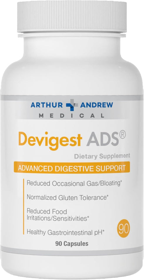 Arthur Andrew Medical - Devigest ADS, Advanced Digestive Support, Relief for Lactose Intolerance and Casein Sensitivities, Vegan, Non-GMO, 90 Caps...