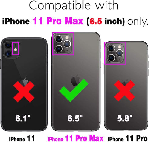 Asuwish Phone Case for iPhone 11 Pro Max 6.5 Wallet Cover with Tempered Glass Screen Protector and Ring Stand Credit Card Holder Slot Leather Cell...