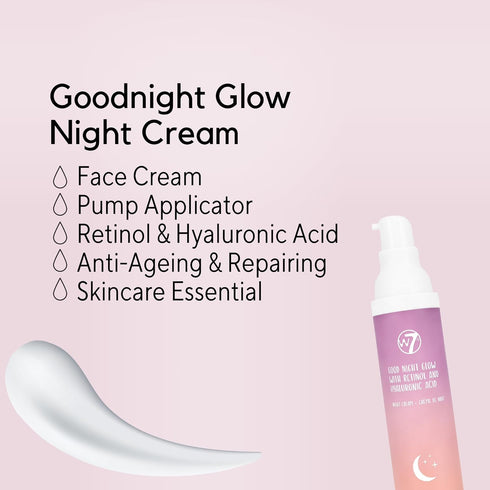 W7 Good Morning & Good Night Glow Face Cream - 2 Pack - Hydrating & Repairing Skincare Set...