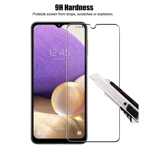 (3+3) For Samsung Galaxy A32 5G (3 Pack) Tempered Glass Screen Protector and (3 Pack) Camera Lens Protector, 9H Hardness, 2.5D, Anti Scratch, HD C...