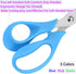 Left Handed Scissors Kids,5" Left Handed Kids Craft Scissors Ages 3+ Stainless Steel Soft Comfort-Grip Handles Blunt Lefty Safety School Scissors ...