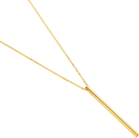 | ELYA Gold Plated Polished Bar Stainless Steel Pendant Necklace...