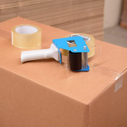 Packing Tape Dispenser Gun, 2 Inch Tape Gun Dispenser with 1 Roll Carton Packing Tape, Lightweight Industrial Side Loading Tape Dispenser(1Pack)...