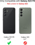 Case for Samsung Galaxy S23 FE (6.4-inch) Thin Phone Case with Camera Protection Soft Interior Slim Flexible TPU Back Cover for Galaxy S23 FE - Gr...