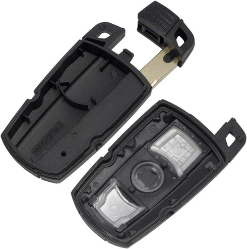 Remote Car Key Shell for BMW 3 5 Series BMW X5 BMW X6 BMW Z4 Key Cover Fob with Uncut Blade 3 Buttons Replacement Key Case, Black...