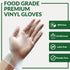 GORILLA SUPPLY Disposable Heavy Duty Vinyl Gloves Latex Free Powder Free, BPA Free Food Safe Grade Disposable Glove, Large L, 100 Count...