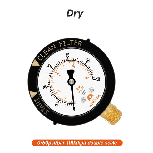 Roastove 2" Start and Clean Pool Filter Pressure Gauge,Pool Filter Pressure Gauge, Swimming Pool Gauge, 1/4"NPT Lower Mount, Clean Filter Indicato...