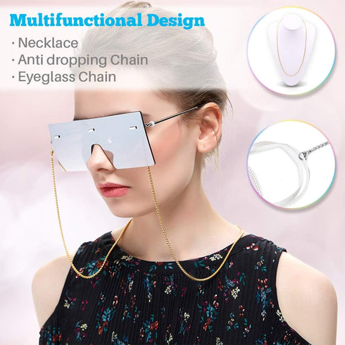 Kalevel Eyeglass Chain Stainless Steel Sunglass Strap Eyeglass Strap Holder...