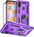 for Galaxy A11 Phone Case, Samsung A11 Phone Case with Screen Protector, Military Grade Protective Cases with Ring for Samsung Galaxy A11 (Purple)...