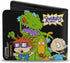 Rugrats Men's Buckle-Down PU Bifold Wallet Reptar w/Chuckie Spike & Tommy, Multicolor, One Size...
