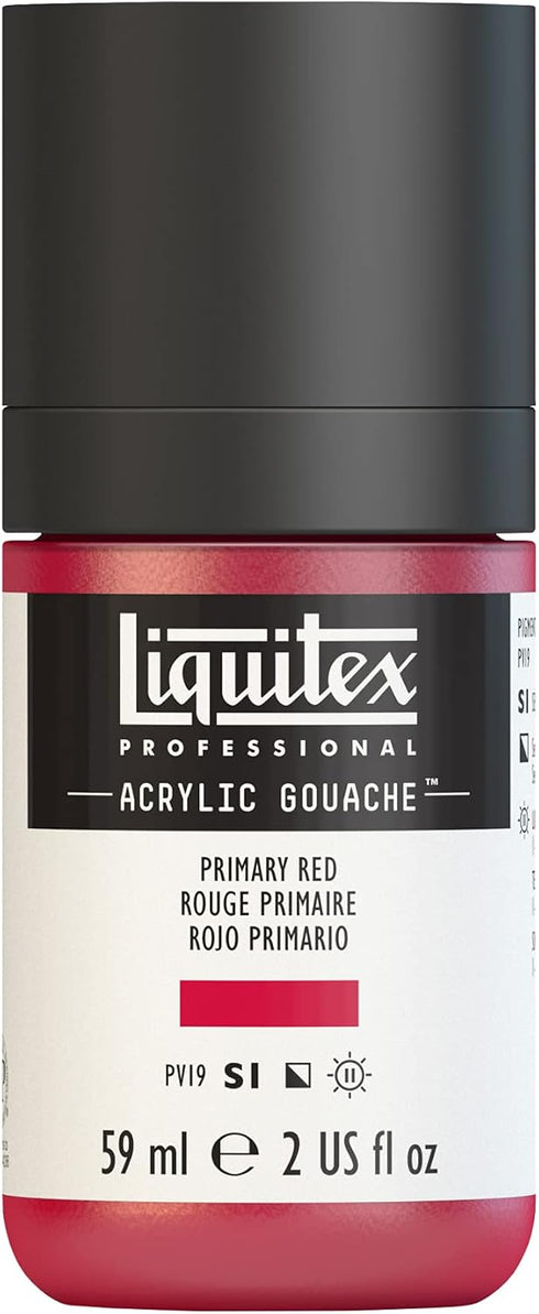 Liquitex Professional Acrylic Gouache, 2-oz (59ml) Bottle, Primary Red...