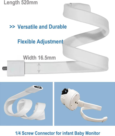 Flexible Twist Mount for Baby Monitor Stand,Compatible for Infant Optics Mount Camera Mount Holder with 1/4 Threaded Hole and Adjustable 360 Degre...