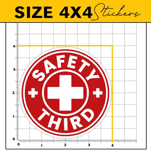 (3 Pcs) Safety Third Sticker Funny Hard Hat for Men Construction Warning Caution Blue Collar Tradesmen Gag Gifts Decorations Toolbox Laptop Bottle...