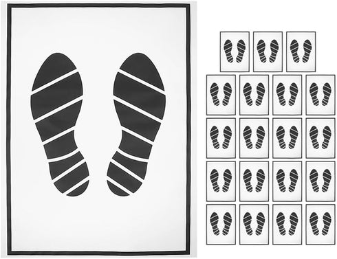 20 Pcs Car Foot Mat Disposable Paper Floor Mats Waterproof Car Floot Mat Black White Auto Foot Pads Universal Car Floor Protector Cover 15 x 20 in...