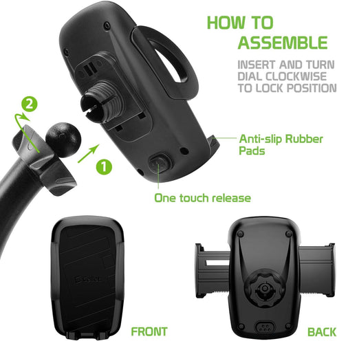 Cellet Universal CD Slot Phone Mount – 360° Rotating Car Phone Holder with Secure CD Slot Base & One-Touch Release...