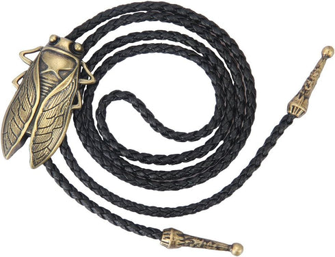COOLLA Bolo tie- Handmade Western Cowboy Black Vintage Cicada Pendant for Women,Men...