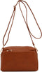 FashionPuzzle Triple Zip Small Crossbody Bag...
