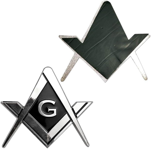 Cut Out Shaped Square And Compass Masonic Car Emblem For Freemasons...