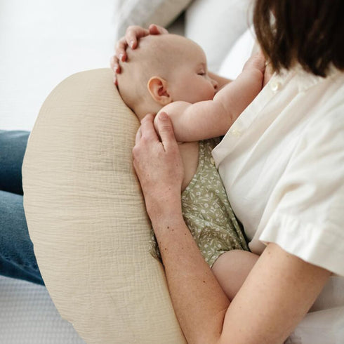Nursing Pillow Cover,Muslin Cotton,Removable Cover For Breastfeeding pillows,2-Pack Pillow Covers,Ultra-soft Baby Nursing Pillow, Fits Newborn Fee...